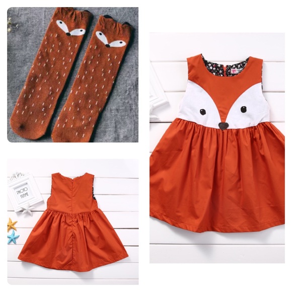 Fox Dress 🦊 and Knee High Set - Picture 6 of 7